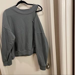 Aerie distressed sweater with open shoulder XXL